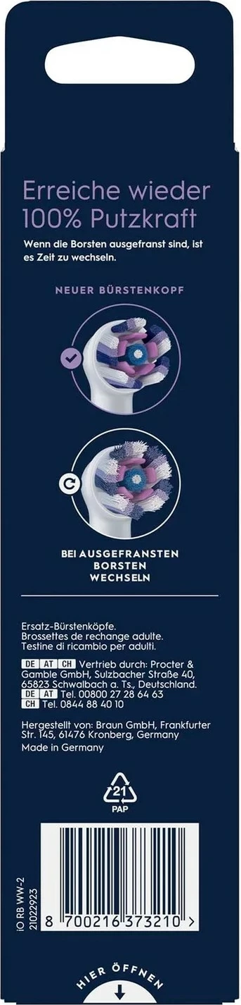 Zamenljive glave za čiščenje Oral-B iO Radiant White, 2 kosi, bele