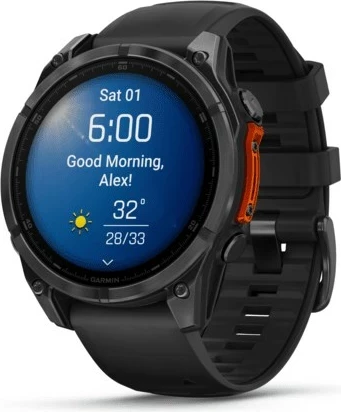 Pametna športna ura AMOLED 47 mm, GARMIN Fenix 8 Slate Grey & Black
