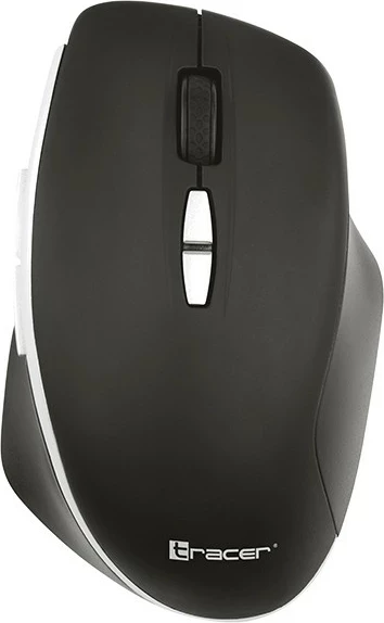 Ergonomičen brezžični miška Tracer PERFECT RF 2.4 GHz, 8 gumbov, črno-srebrna
