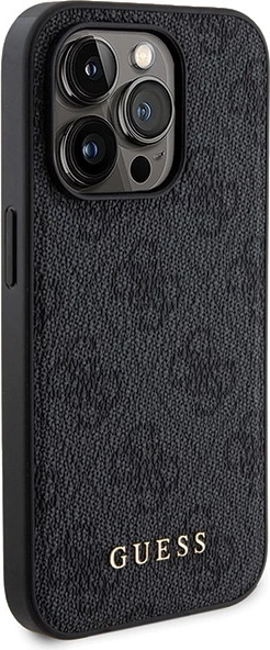 Ovitek za telefon 4G z metalnim logotipom in MagSafe powerbank 5000mAh, Guess, za iPhone 14 Pro Max, črn, komplet