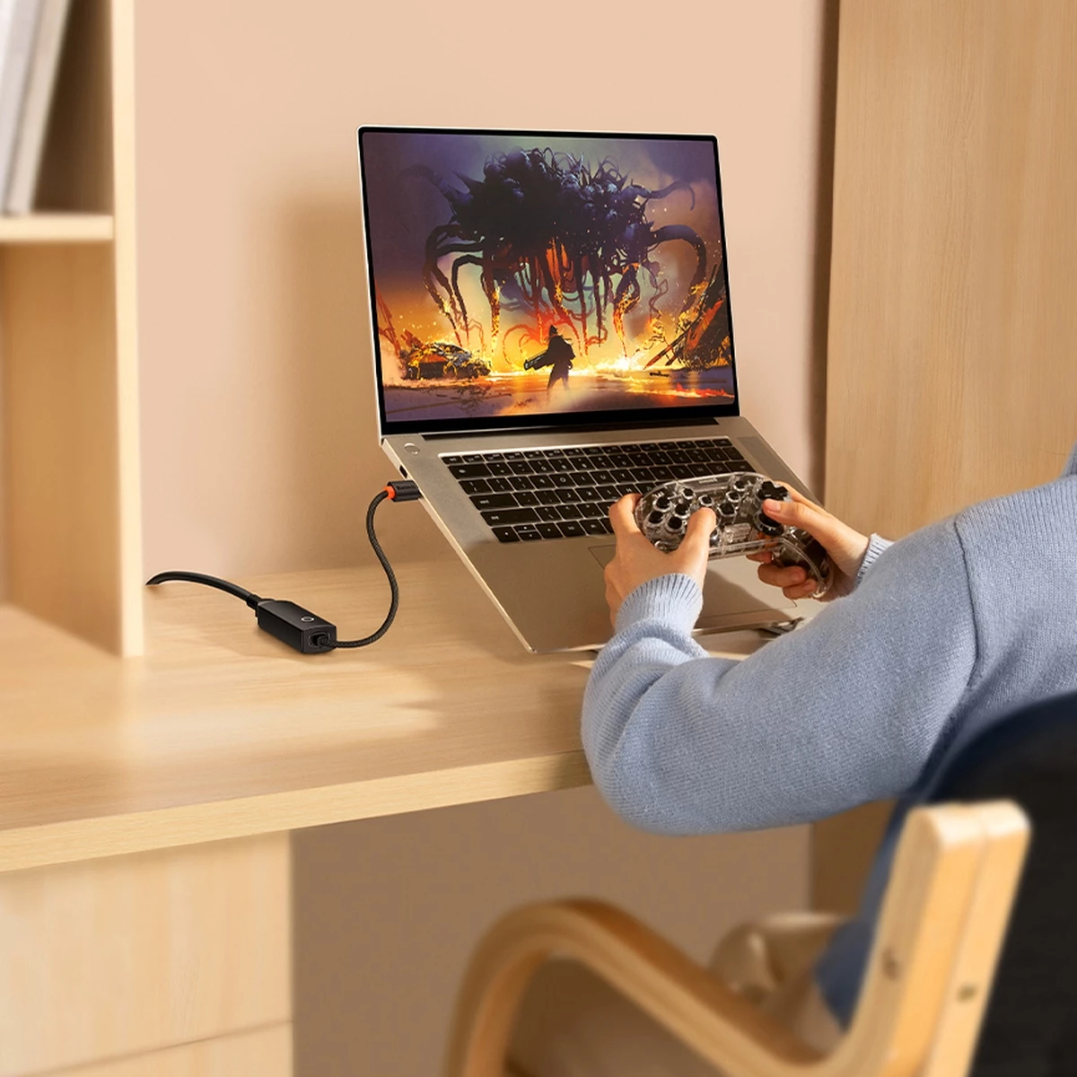 Omrežni adapter USB Type-A na RJ45 LAN, 100Mbps, črn, Baseus Lite Series