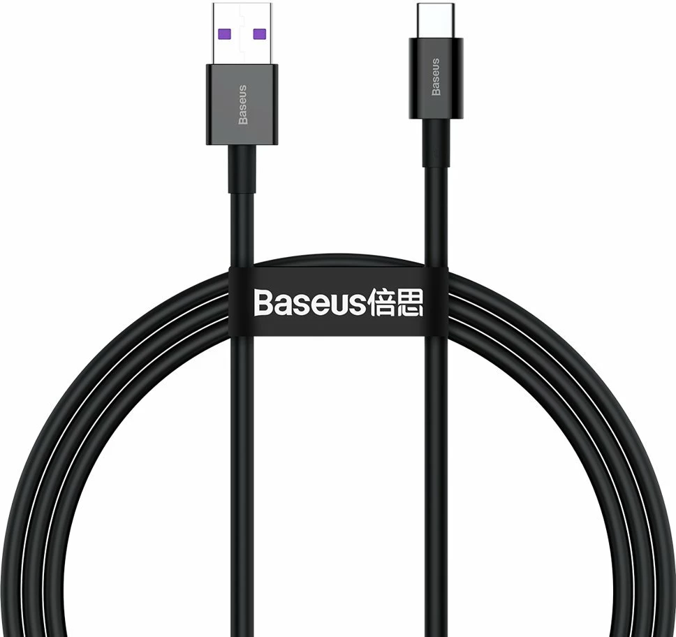 Polnilni in podatkovni kabel Baseus Superior CATYS-01, USB na USB-C, 1 m, 66 W, črn