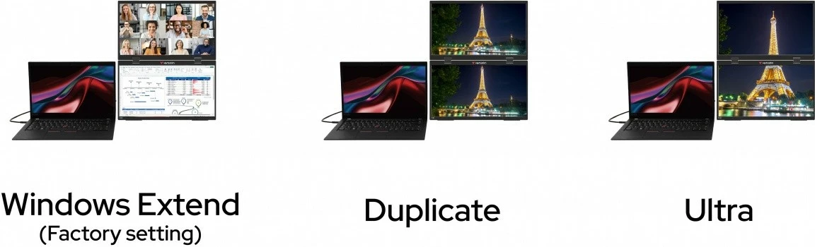 Dvojni prenosni zaslon na dotik, 2x 15,6" Full HD 60 Hz, IPS, vgrajeni zvočniki, VESA 75, črn — Verbatim GMVE32403PLG