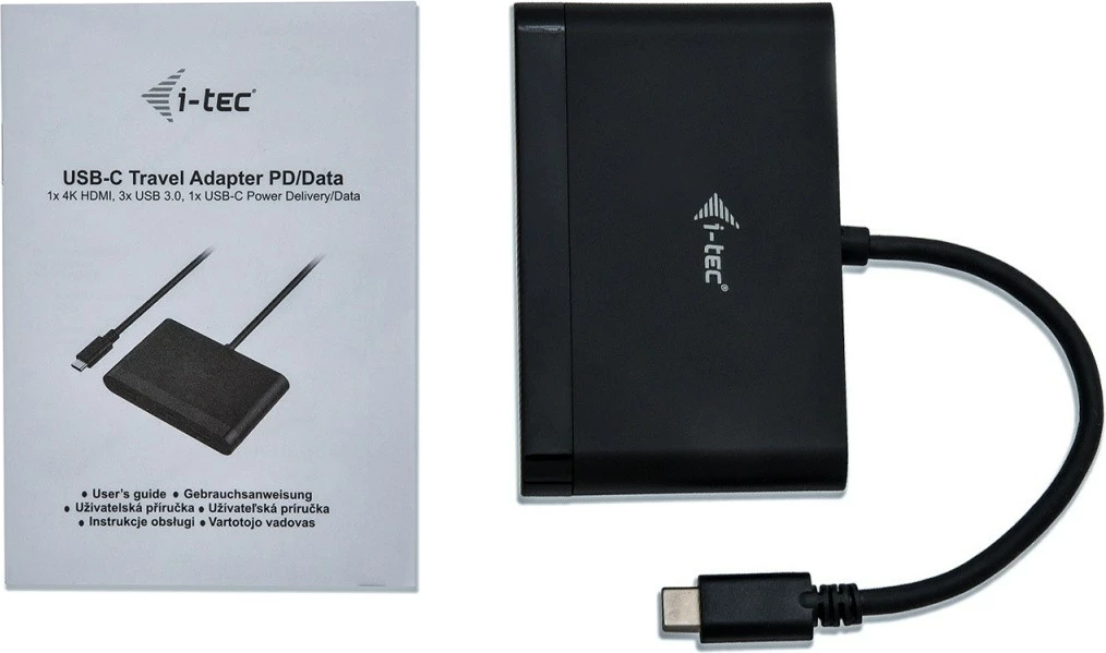 Adapter USB-C z HDMI, 2x USB 3.0, Power Delivery, črn, i-tec C31DTPDHDMI