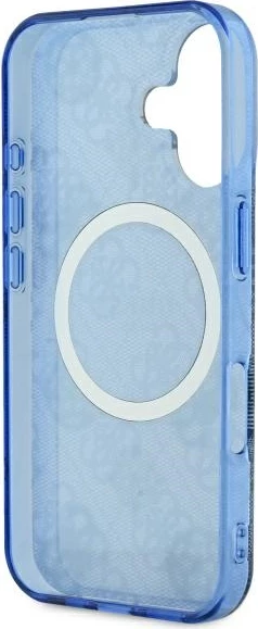 Ovitek Peony On 4G MagSafe za iPhone 16, Guess, moder