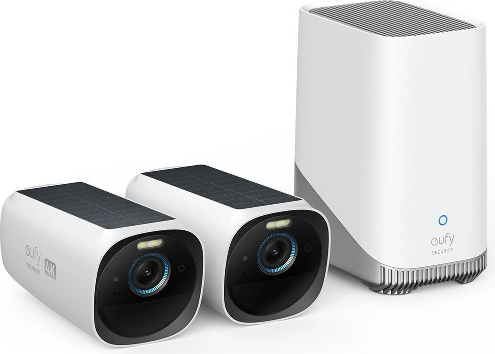 Varnostna kamera Eufycam 3 Anker (2+1), brezžična, solarna, bela