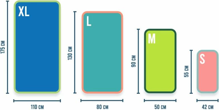 Brisača Meteor XL, 110 x 175 cm, črna