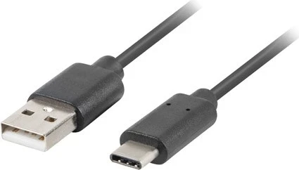 USB kabel, 1 m, USB 2.0 na USB A, črn Lanberg CA-USBO-20CU-0010-BK
