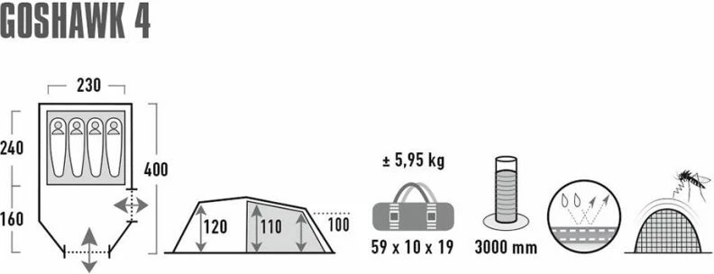 Šotor High Peak Goshawk 4 10307