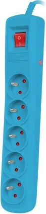 Zaščitna vtičnica Natec Bercy 400, 5 izhodov, 1,5 m, modra