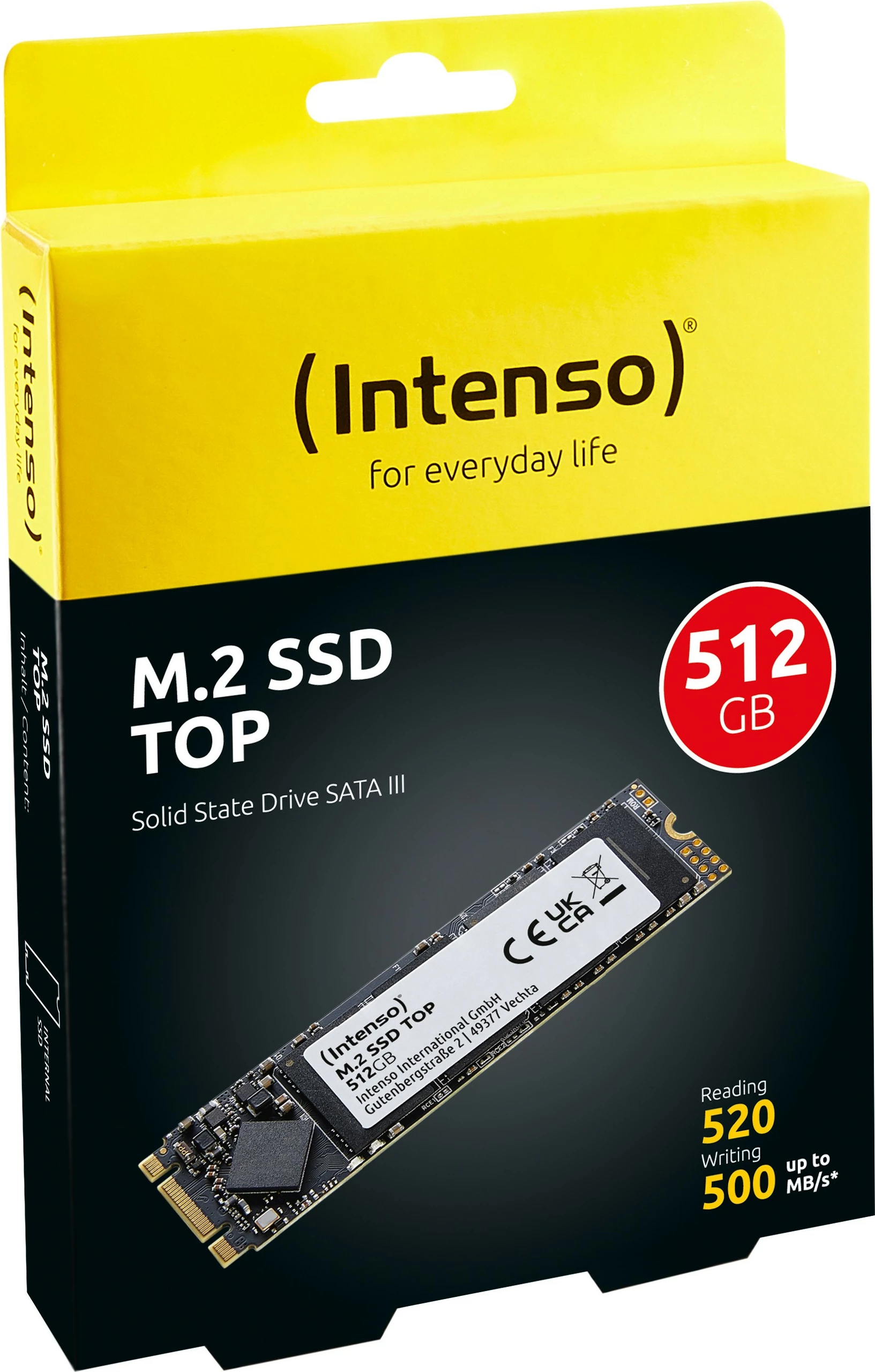 SSD M.2 512 GB, SATA III, 520 MB/s, zelen, Intenso Top SSD M.2 512 GB, SATA III, 520 MB/s, zelen, Intenso Top
