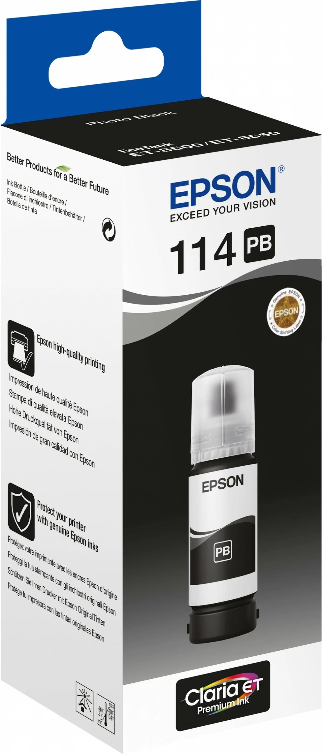 Toner, 70 ml, foto črna, Epson EcoTank ET-8550 ET-8500 114