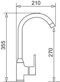 Kuhinjska armatura LUNGO PYRAMIS 090930801, črna