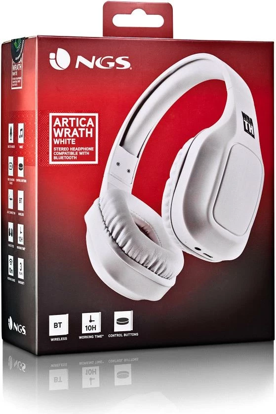 Brezžične stereo slušalke, NGS Artica Wrath, bele