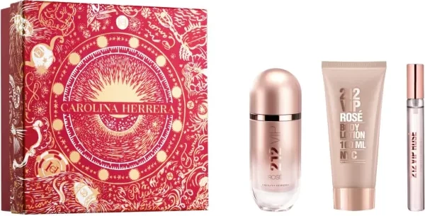 Set Eau de Parfum, unisex, Carolina Herrera 212 Vip Rose, 3 kosi