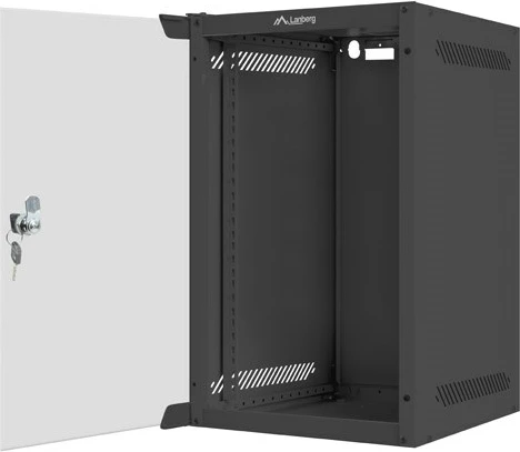 Stenski kabinet za montažo 10", 9U, 280x310, črn Lanberg