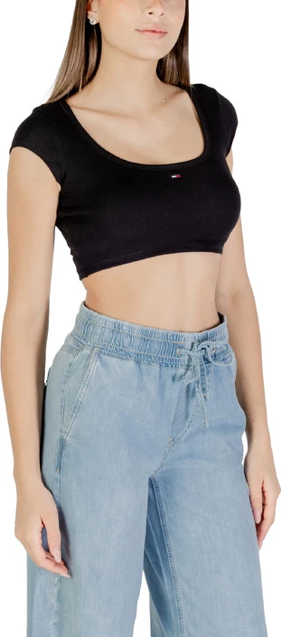 Majica za ženske Tommy Hilfiger Jeans, črna
