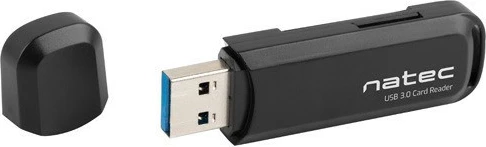Čitalec kartic Natec Scarab 2, USB 3.0, SD/microSD, črn