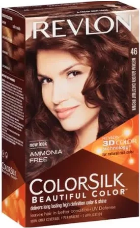 Barva za lase srednje zlato-kostanjeva 46 Revlon Colorsilk, uniseks