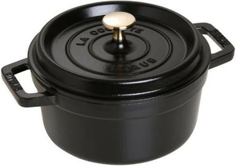 Lonec iz litega železa 20 cm Staub La Cocotte, črn