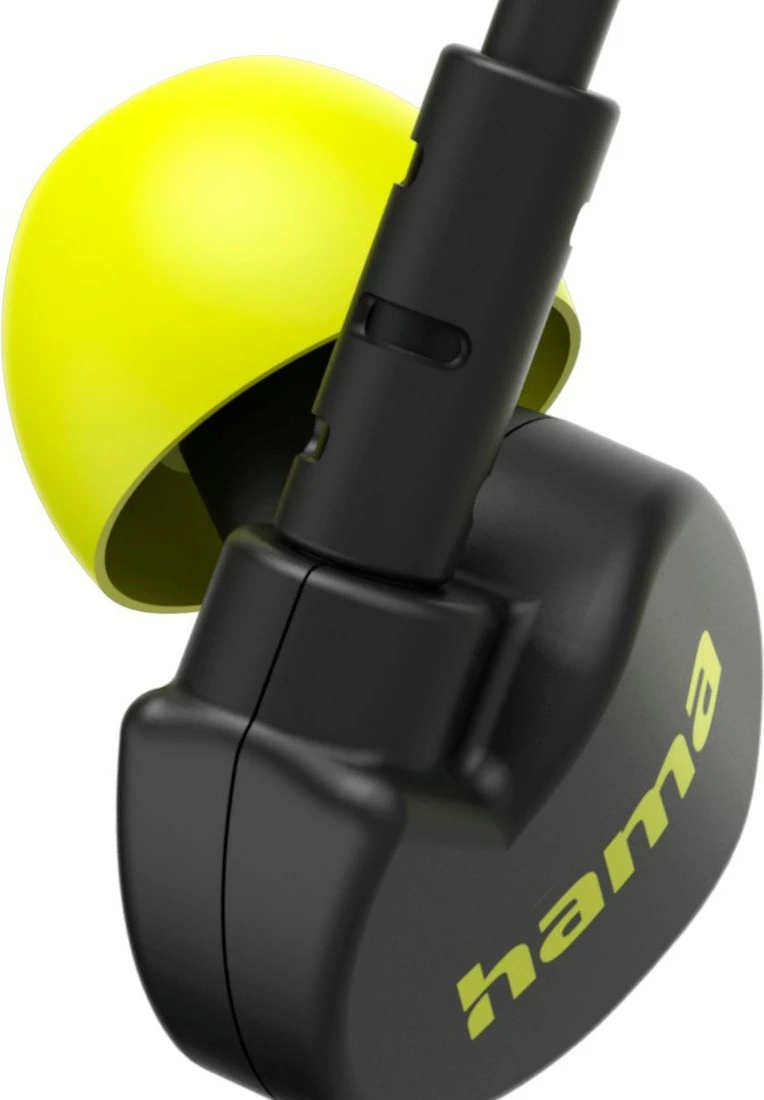 Športne brezžične slušalke z mikrofonom Hama Freedom Athletics II, Bluetooth 5.3, črno/rumene