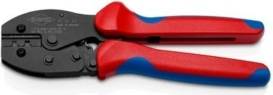 Klešče za stiskanje konektorjev MC4/EVO2 Knipex PreciForce, rdeče/modre ročaje
