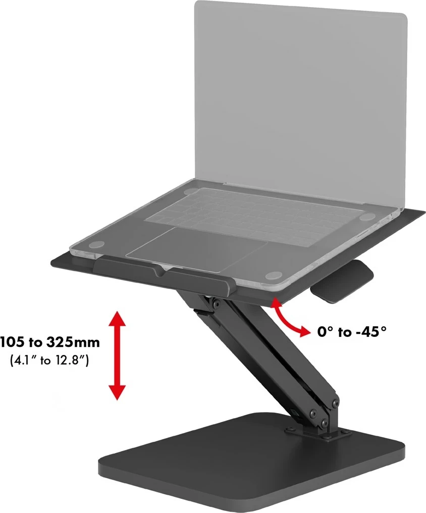 Mizno stojalo za monitor ali prenosnik, Maclean MC-493, črno