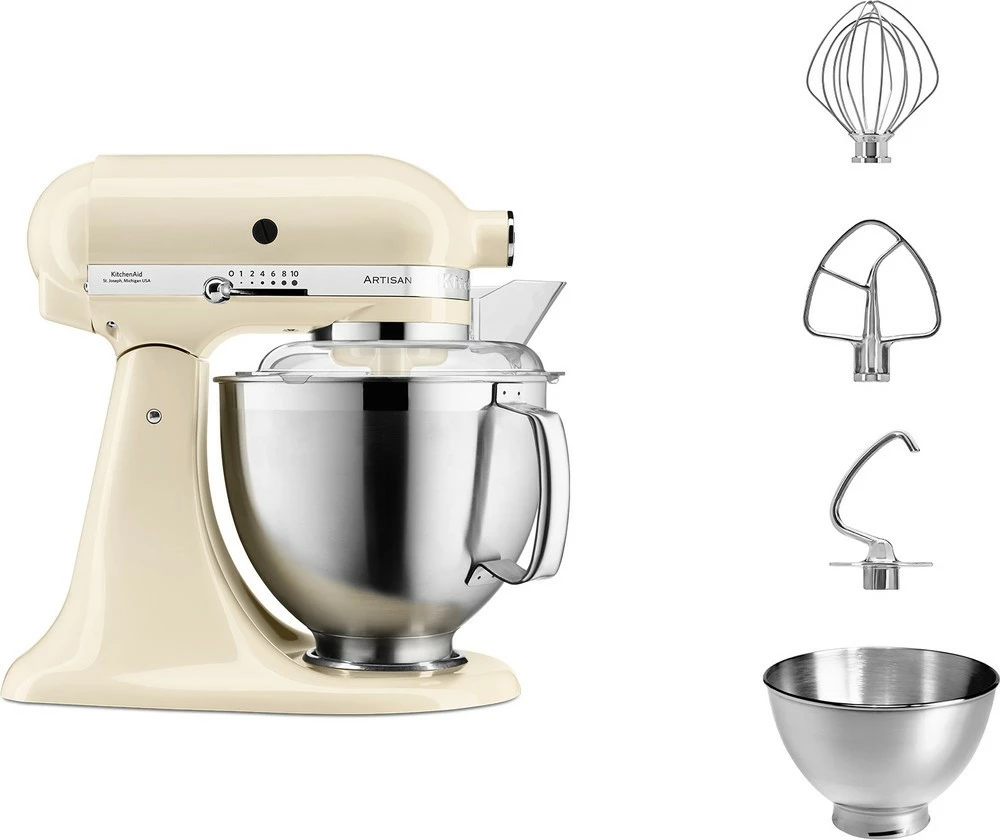 Kuhinjski mešalnik 4,8 L, krem, KitchenAid 5KSM185PSEAC