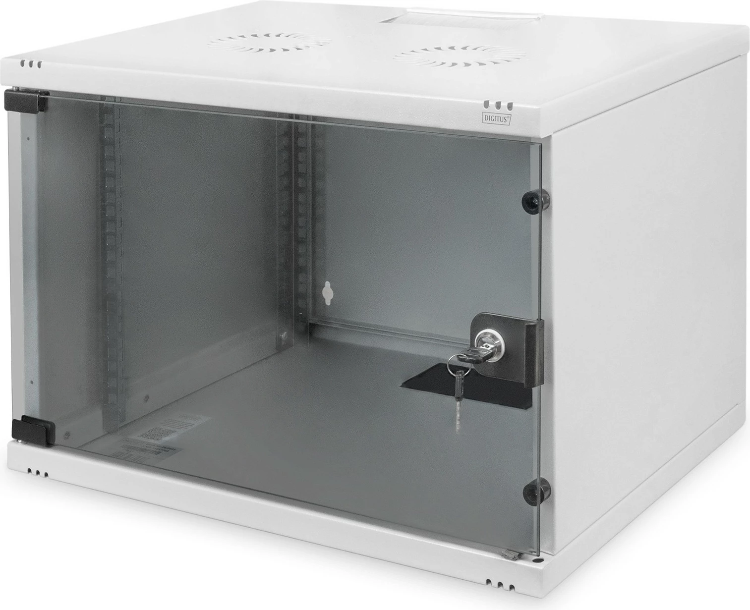 Omara za omrežje Digitus SOHO 7U, 540x400 mm, stenski, steklo, siva