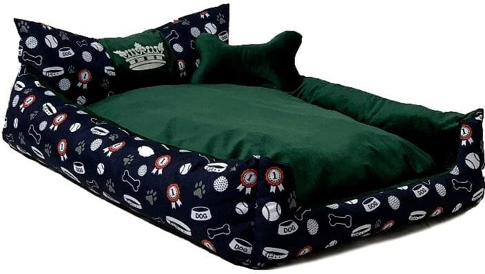 Postelja za pse in mačke GO GIFT XXL - zelena - 110x90x18 cm