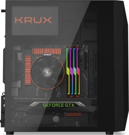 Mala ohišje za računalnik Krux Astro, črno