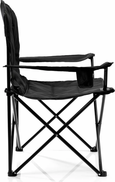 Zložljiv stol za turizem Meteor Hiker, črn