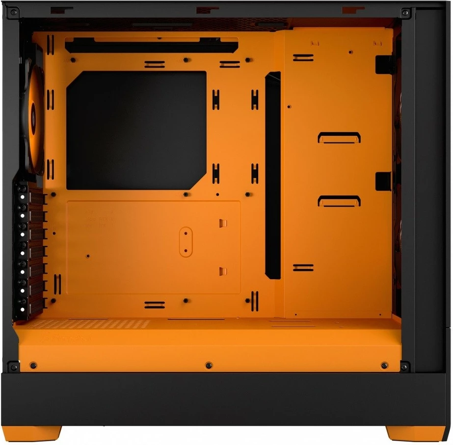 Računalniško ohišje z oranžnim RGB osvetljenjem, Fractal Design Pop Air TG Clear Tint RGB, Midi Tower, ATX/Micro ATX/Mini ITX, črno/oranžno
