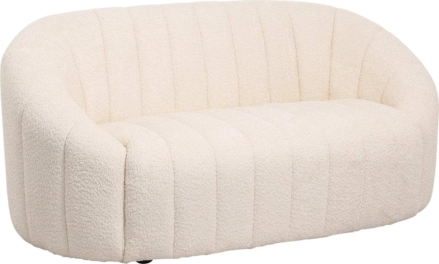 Sedežna garnitura 2-sedežna MOBY FH9595.06 iz blaga boucle v barvi ecru 148x83x66Hcm