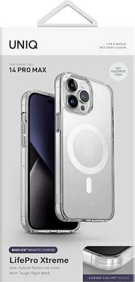 Prozoren ovitek UNIQ LifePro Xtreme Magclick Charging za iPhone 14 Pro Max
