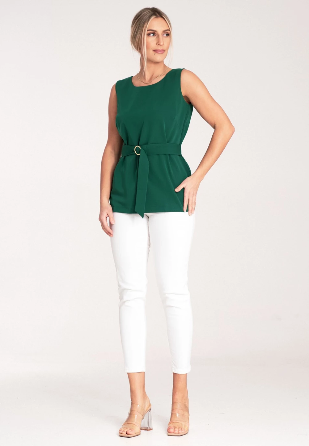 Trapezna bluza Figl 204324, zelena