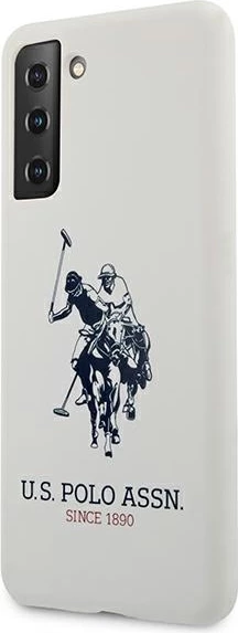 Silikonska maska z logotipom U.S. Polo Assn. za Samsung Galaxy S21, bela
