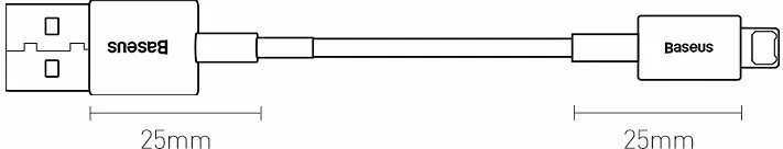 Kabel USB–Lightning, Baseus Superior CALYS-A01, 1 m, 2,4 A, črn