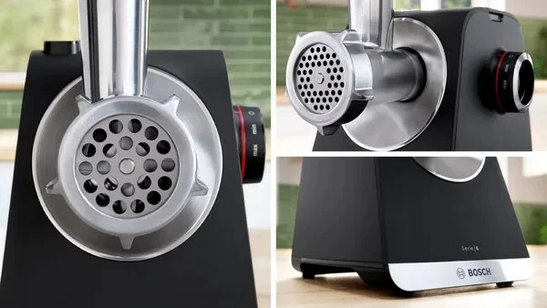 Električni mlinček za meso Bosch Serie 6 MFWS650B, 500 W, črno/srebrn Električni mlinček za meso Bosch Serie 6 MFWS650B, 500 W, črno/srebrn