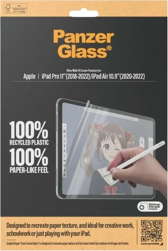 Zaščitna folija za risanje in pisanje PanzerGlass GraphicPaper za iPad Pro 11" (2018/2020/2021/2022), prosojna