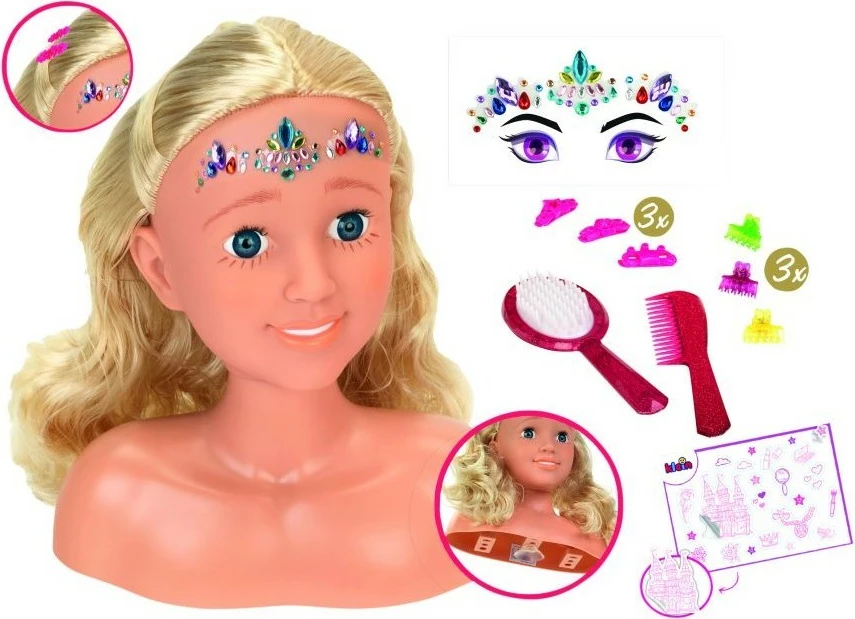 Glava za česanje in ličenje Klein 5205, s dodatki, za deklice