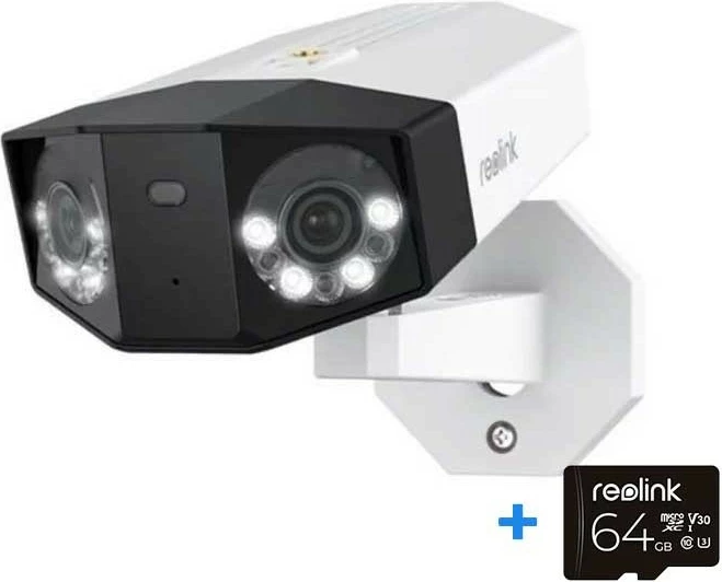 Varnostna omrežna kamera Reolink Duo Series P750 PoE, 64GB, bela