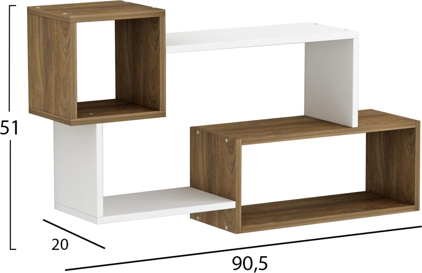 Stenske police TANNER FH8948.11 melamin v naravno-beli 90,5x20x51Hcm