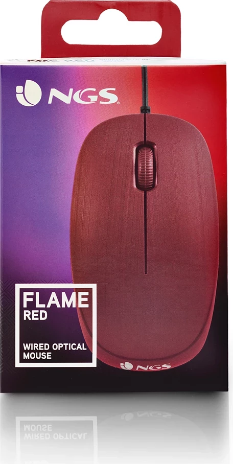 Optični miška NGS Flame 1000 dpi, rdeča
