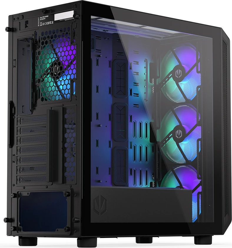 Midi tower ohišje Endorfy Arx 700 ARGB EY2A013, tempered glass, 4x ARGB ventilatorji, črno