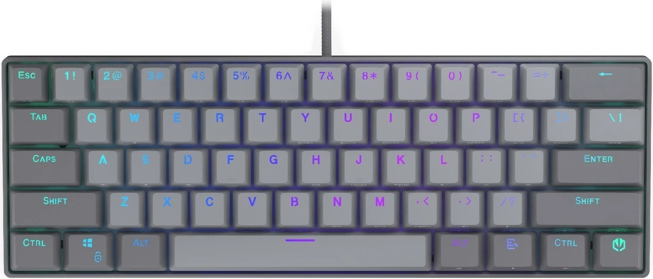 Mehanska kompaktna tipkovnica, 60%, RGB, siva — Endorfy Thock V2 Compact