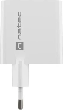Hitri polnilec GaN 65W z USB-A in USB-C, Natec Ribera, bel