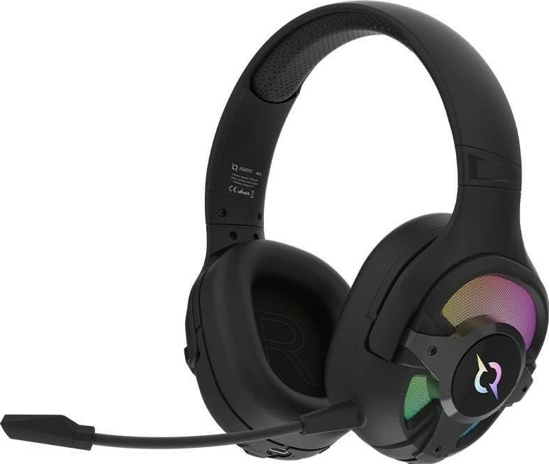 Brezžične in žične igralne slušalke AQIRYS ARA, črne