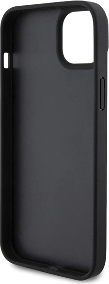 Ohišje s športnim videzom Ferrari Twist z metalnim logotipom za iPhone 15 Plus, črno