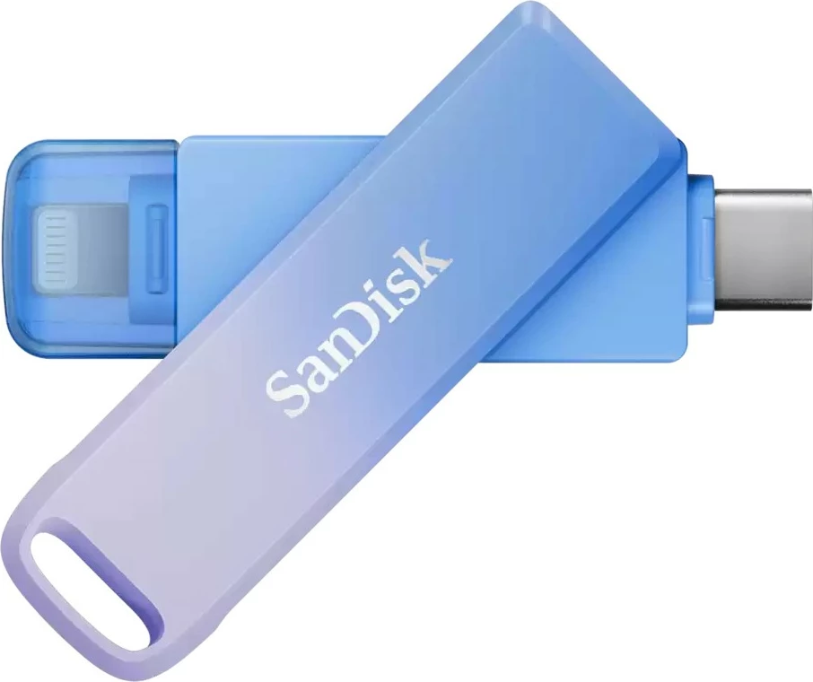 USB ključek SanDisk Creator Phone Drive 256 GB Lightning/USB-C modro/vijoličen USB ključek SanDisk Creator Phone Drive 256 GB Lightning/USB-C modro/vijoličen